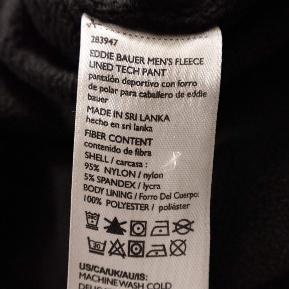 Eddie Bauer Fleece-Lined Tech Pants Men’s 32x30 Navy Winter Outdoor - Picture 13 of 14